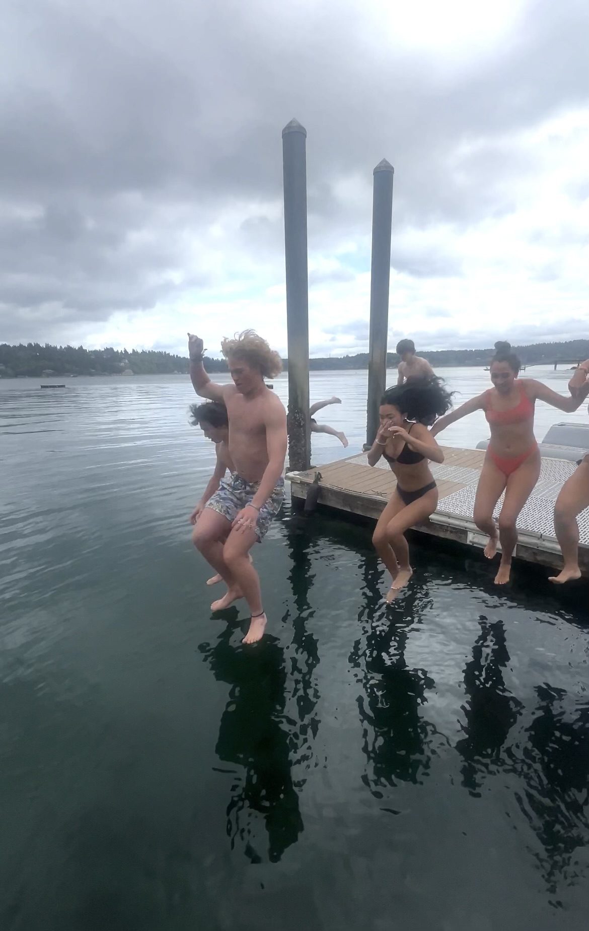 Jumping off the dock